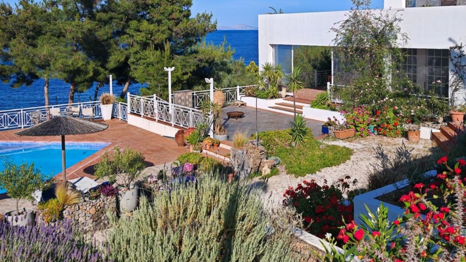Greek Villa at Oneiro Glico Agia Marina Aegina | First Terrace